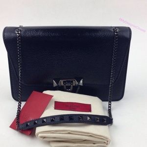 VALENTINO GARAVANI Small Demilune Calfskin Bag